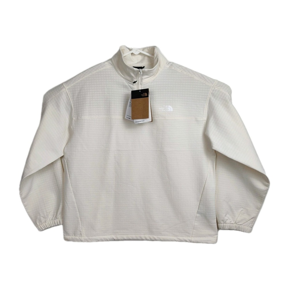 New With Tags The North Face 1/4-Zip Jacket Women's‎ M Cream Relaxed Fit